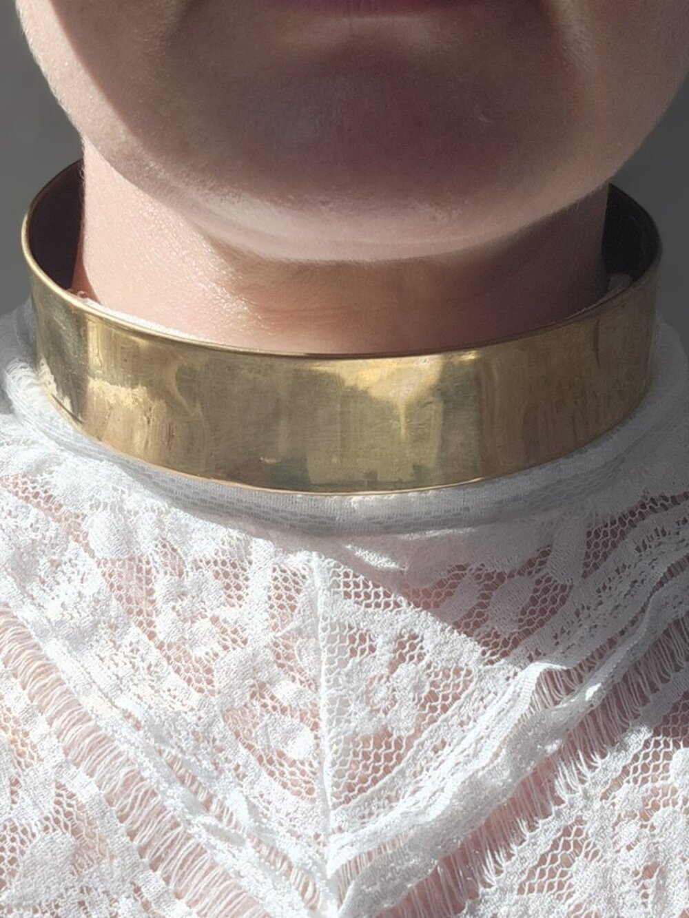 Gold Tone Band Choker
